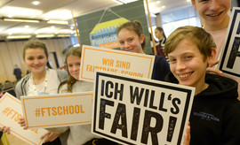 „Ich will´s Fair“, diese Nachricht verbreiten die Fairtrade-Schulteams in ihren Schulen. (Foto: Anestis Aslanidis)
